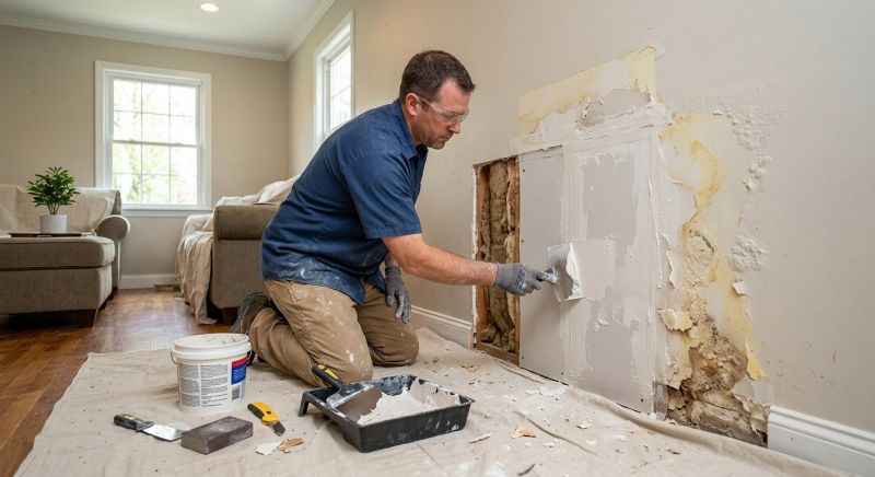 Garage Drywall Repair in Wilmington, NC