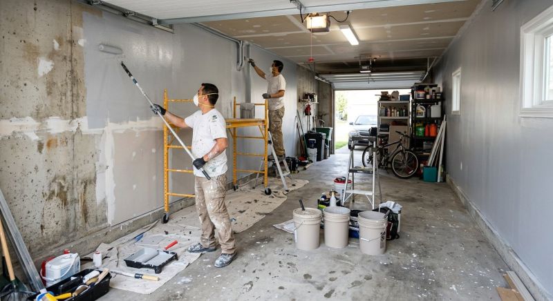 Interior Garage Painting in Wilmington, NC